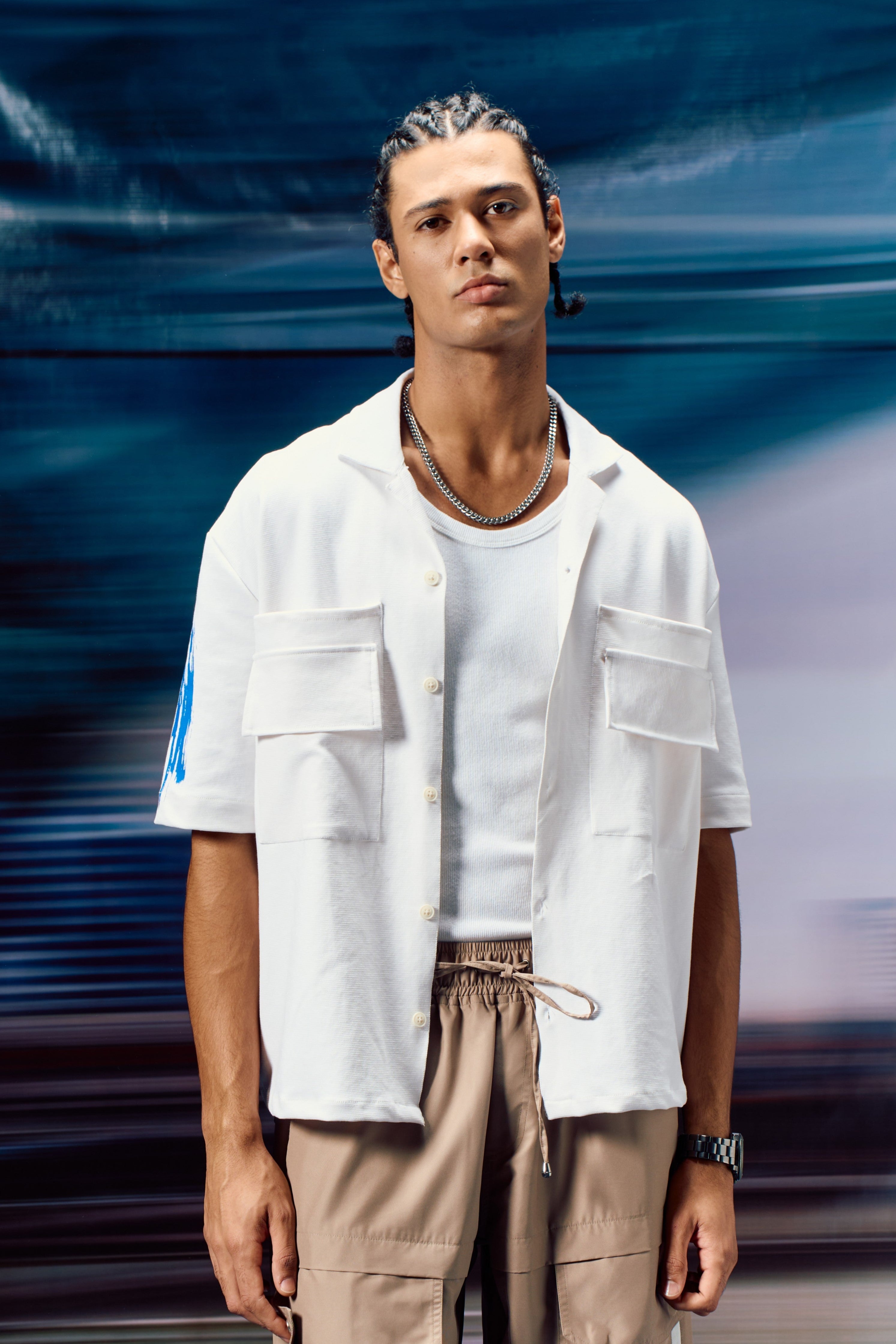 WHITE SPLASH SHIRT